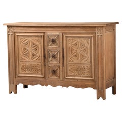 Buffet in Hand-Carved Oak, Spain, Early 20th Century