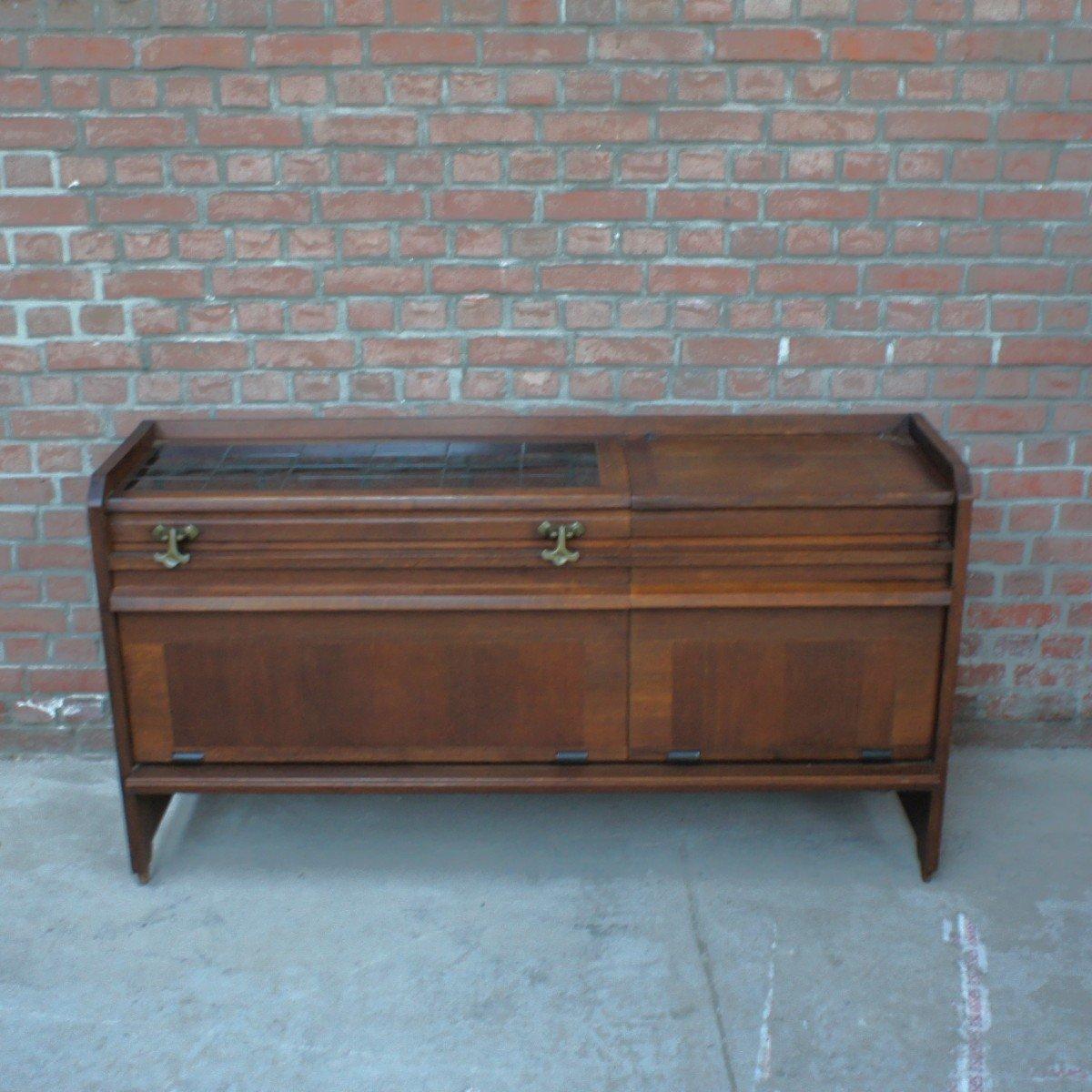Buffet in Solid Oak, Guillerme and Chambron In Good Condition For Sale In Brussels , BE