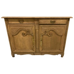 Buffet Provencal Louis XV Style Bleached Late 19th Century in Walnut Wood