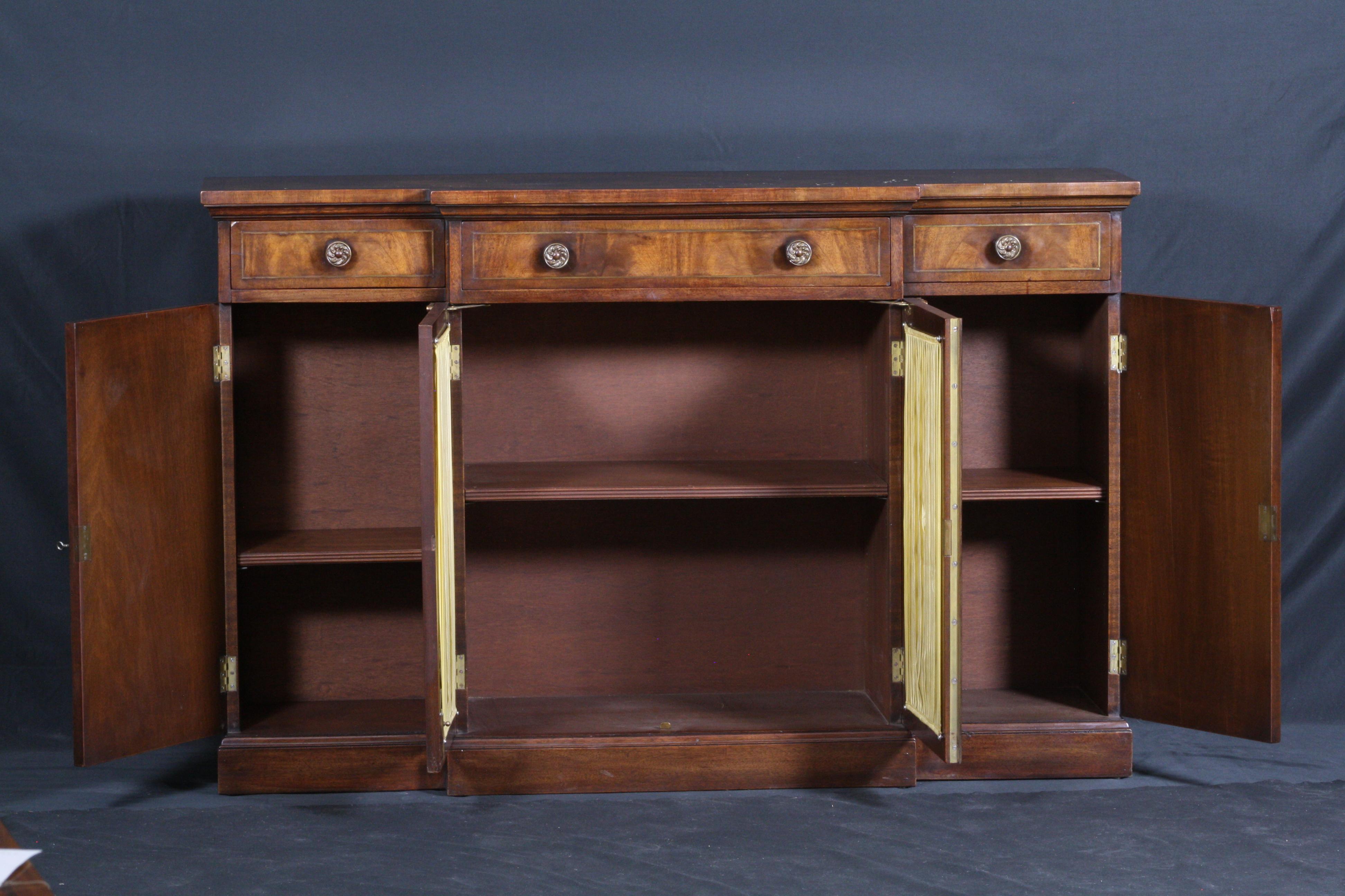 Georgian Buffet Server 18th Century Styling Mahogany, Brass Fittings