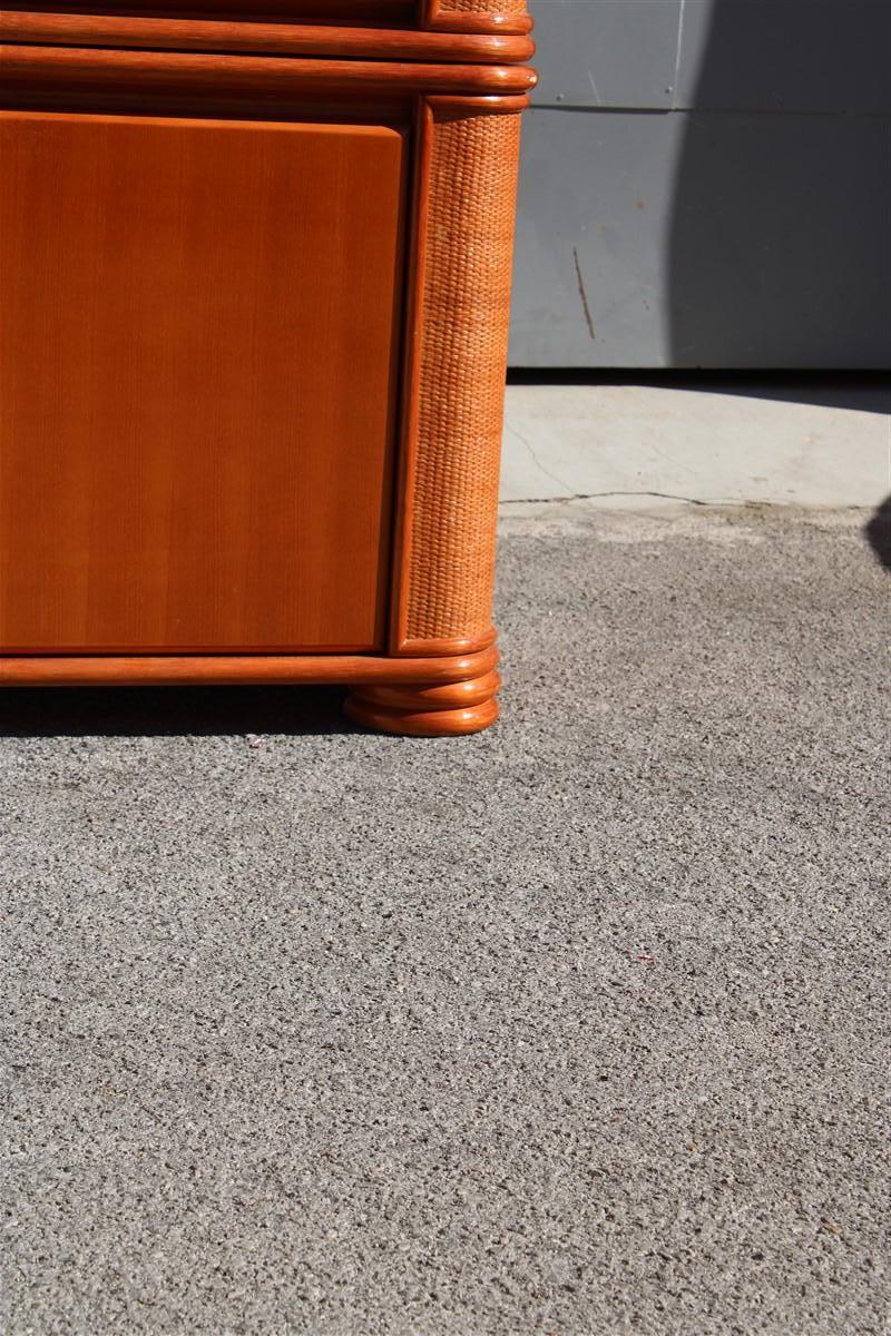 Vetrina buffet in Wood Wood e Rattan Produzioni Roberti 1970 Made in Italy in vendita 4