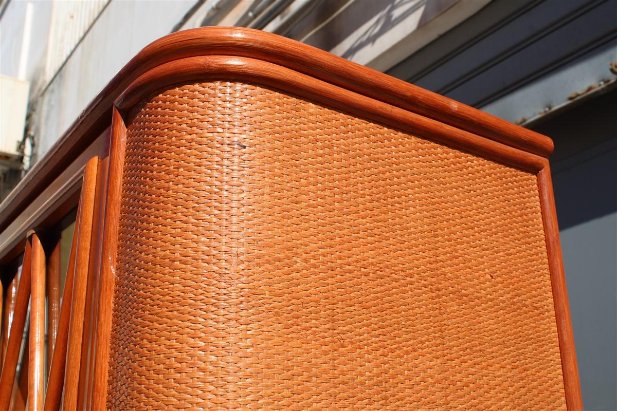 Vetrina buffet in Wood Wood e Rattan Produzioni Roberti 1970 Made in Italy in vendita 9