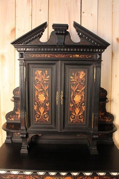 Buffet Two Corps Napoleon III in Marquetry Attributed to Charles Hunsinger