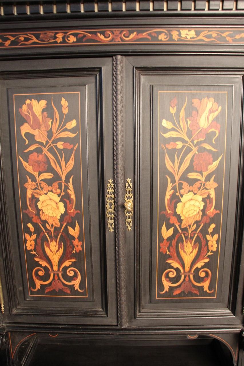 Buffet Two Corps Napoleon III in Marquetry Attributed to Charles Hunsinger For Sale 2