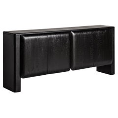 Buffet with Curved Edges in Sleek Black Finish