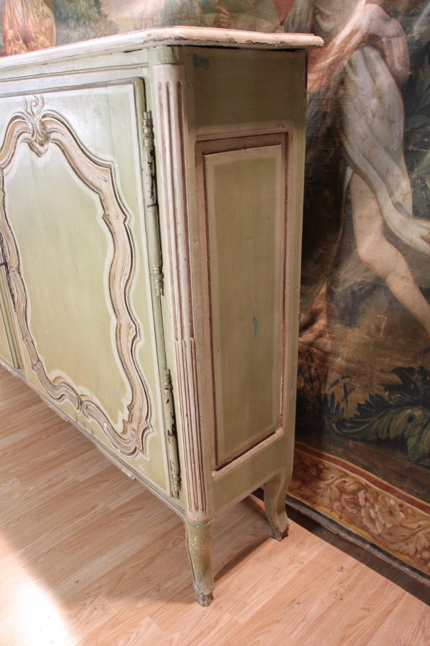 Louis XV Buffet With Green Re-edged Support Height. Late 18th/early 19th Century For Sale