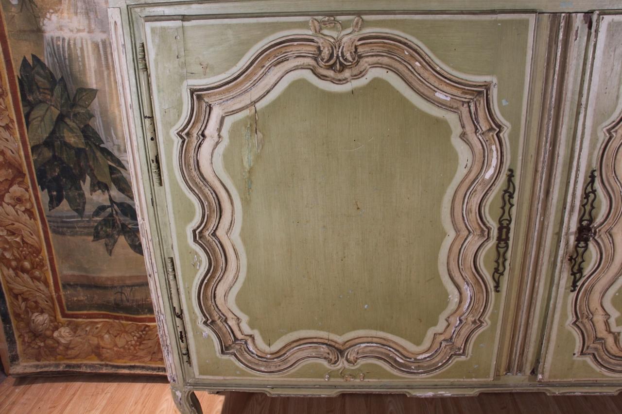 Buffet With Green Re-edged Support Height. Late 18th/early 19th Century In Fair Condition For Sale In Charmes, FR