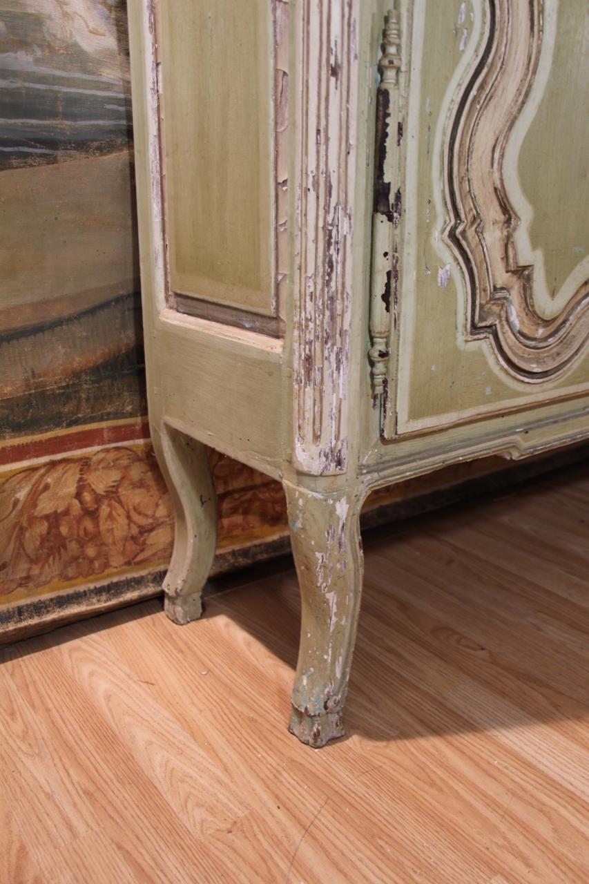 Wood Buffet With Green Re-edged Support Height. Late 18th/early 19th Century For Sale
