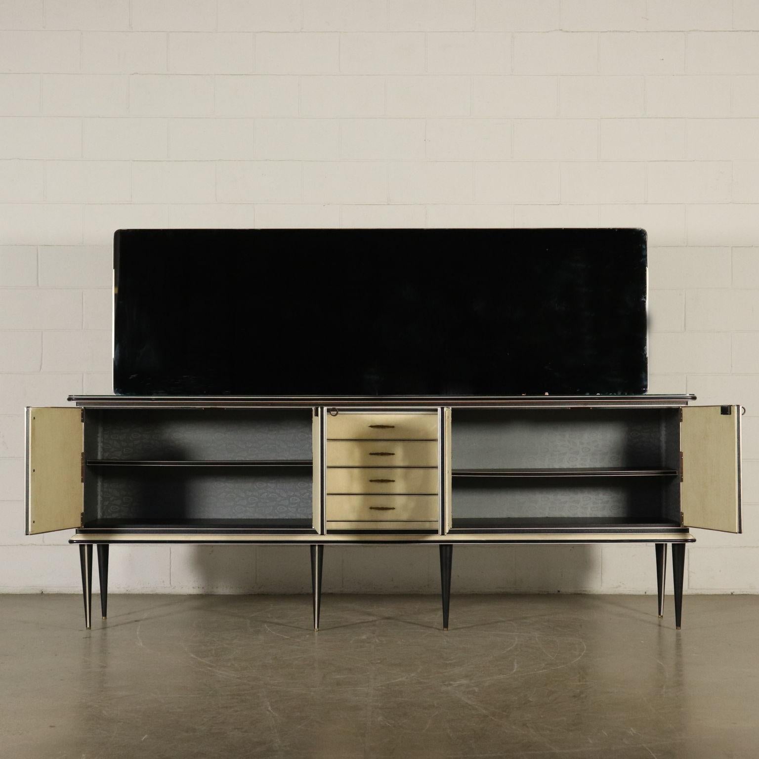 Mid-Century Modern Buffet with Mirror by Umberto Mascagni Vintage, Italy, 1950s