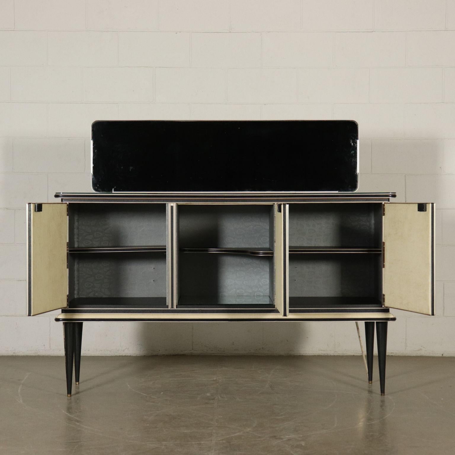 Mid-Century Modern Buffet with Mirror by Umberto Mascagni Vintage, Italy, 1950s