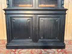 Buffet with two glazed bodies – Napoleon III period – Ebonized wood – 19th centu