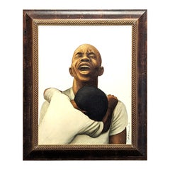 “God Save the Children” Early Figurative Portrait of an Anguished Black Man