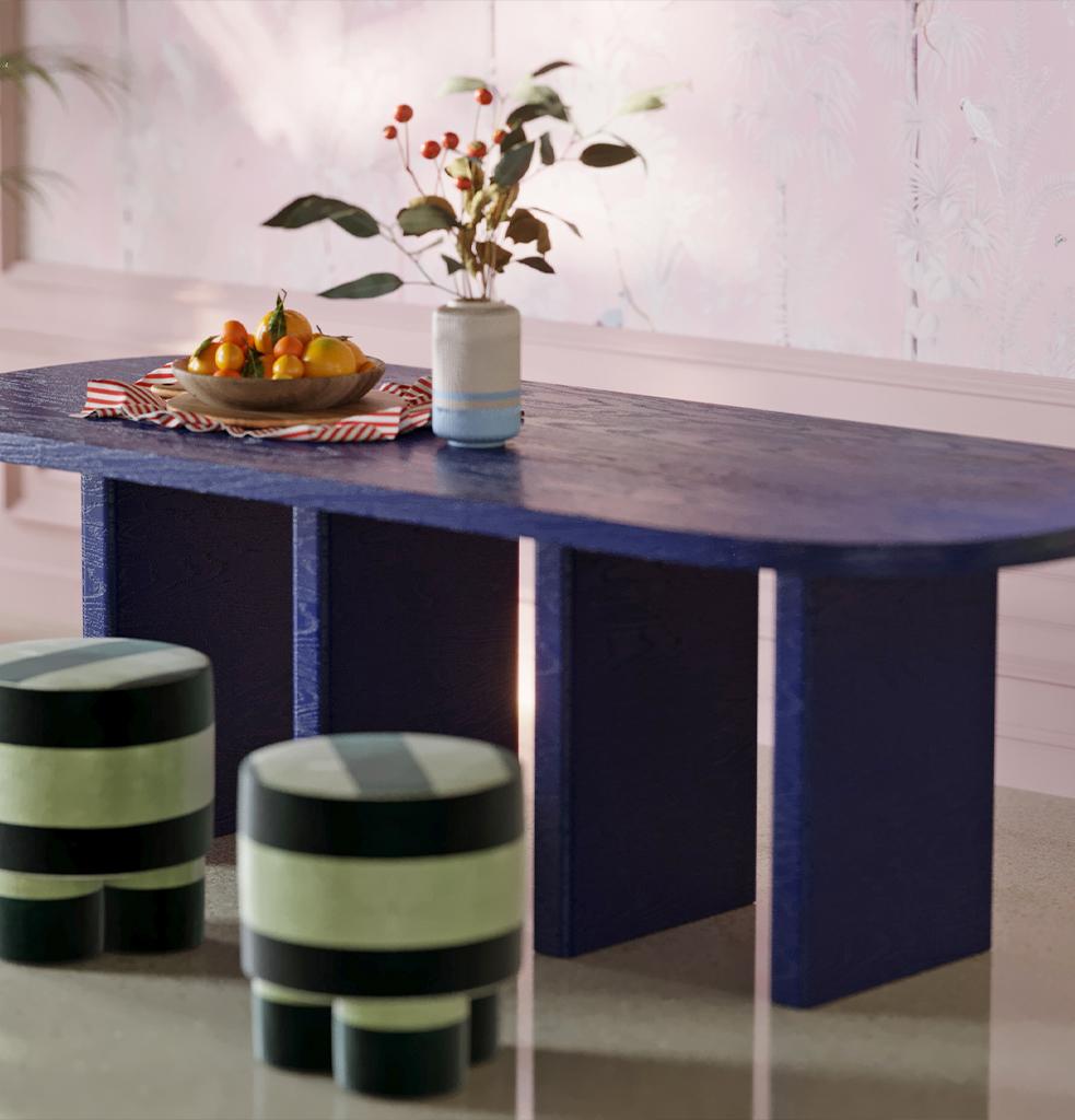 Lacquered Bug Dining Table by Hermhaus For Sale