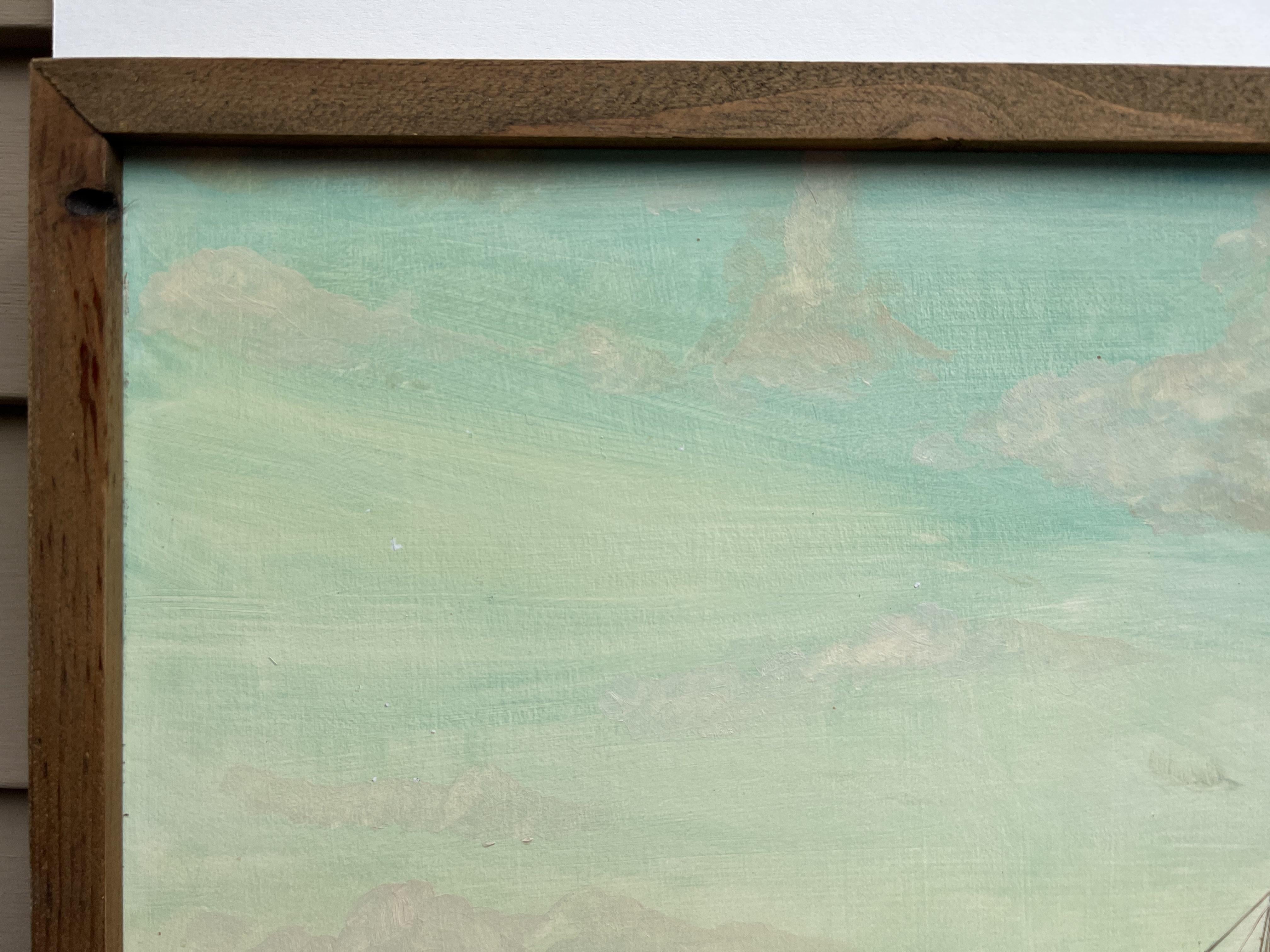 Vintage 1991 Oil painting on boards, seascape, Bugalet, Signed, Dated, Framed For Sale 2