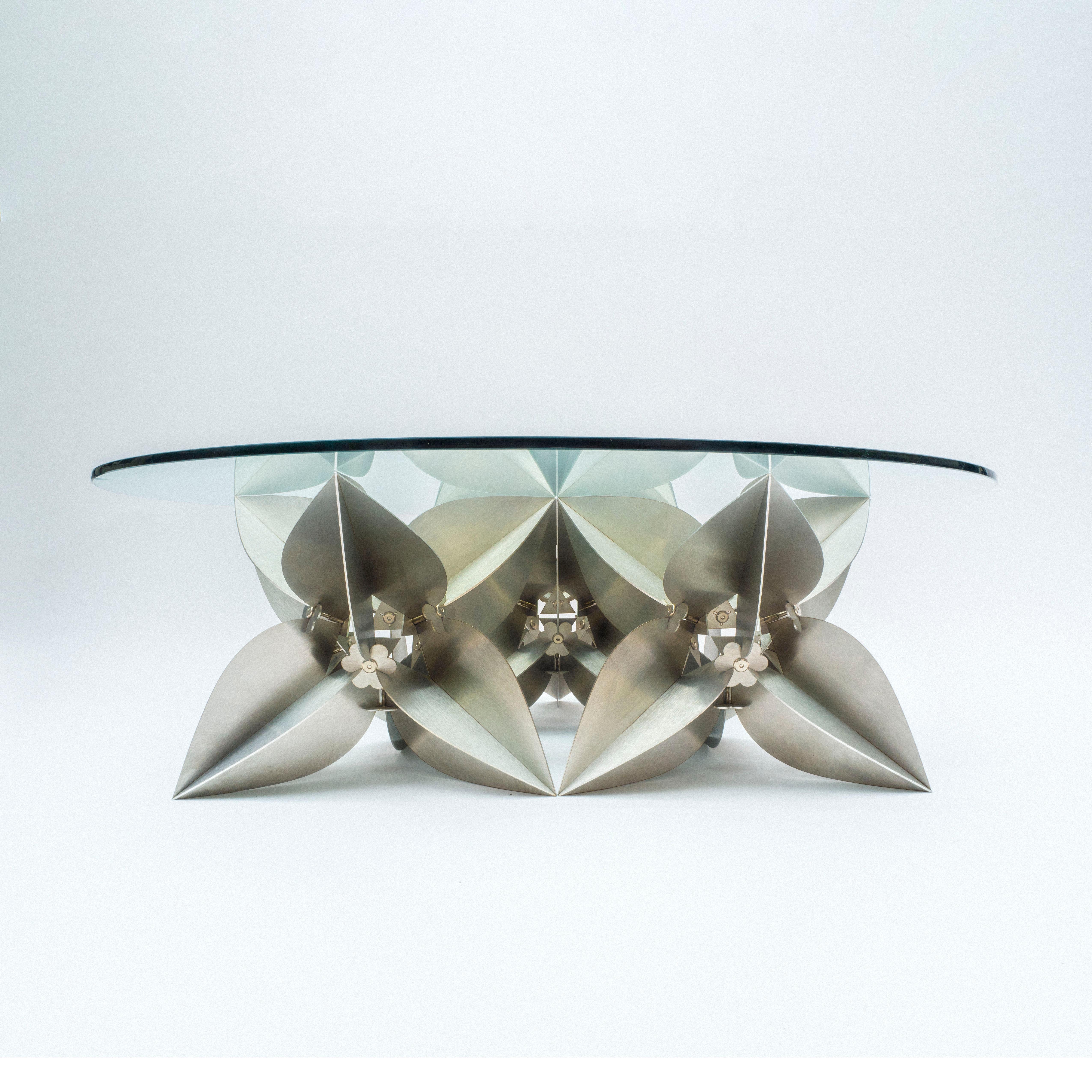 Bugambilia, Multifunctional Geometric Stainless Steel Modular Sculpture For Sale 2