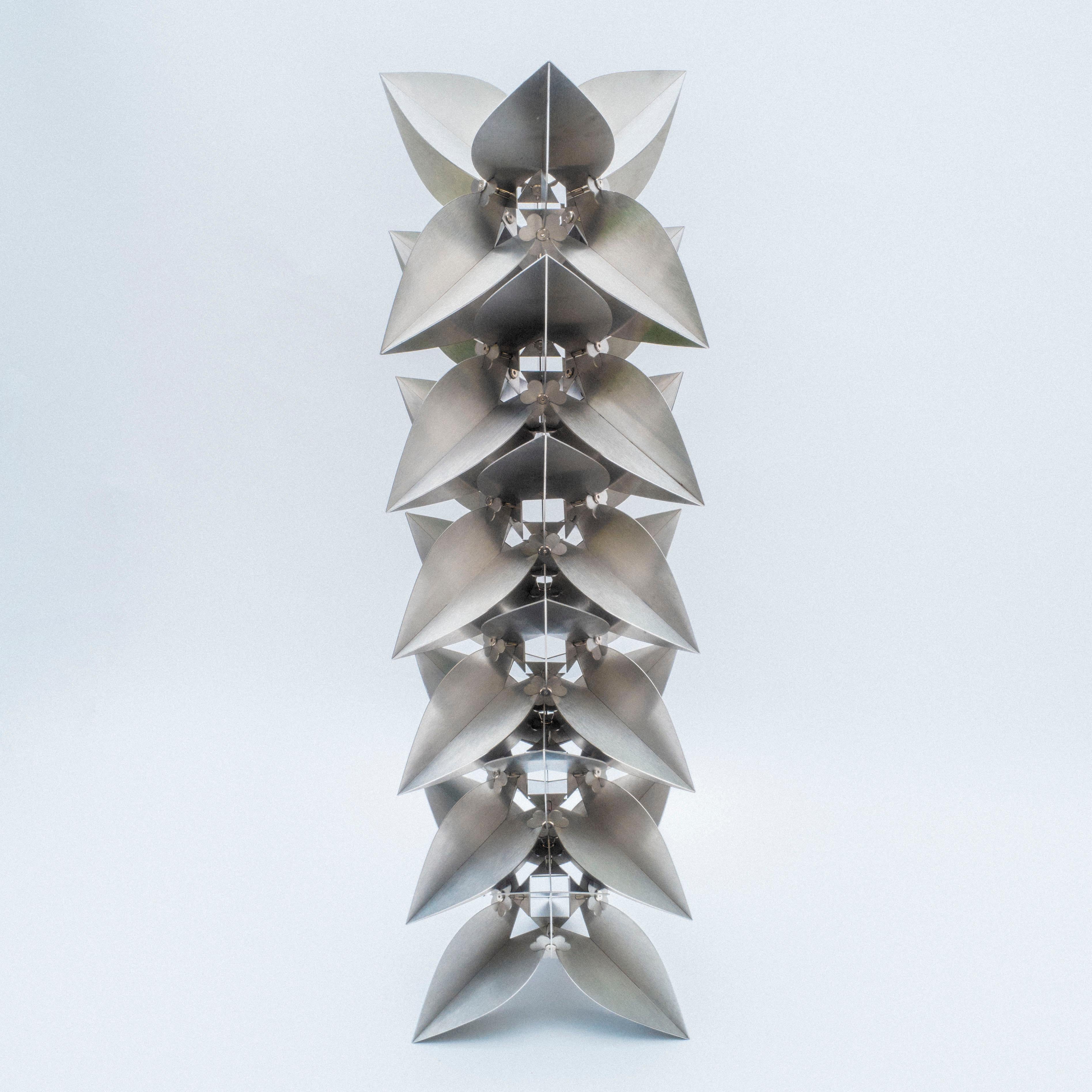 Minimalist Bugambilia, Multifunctional Geometric Stainless Steel Modular Sculpture For Sale