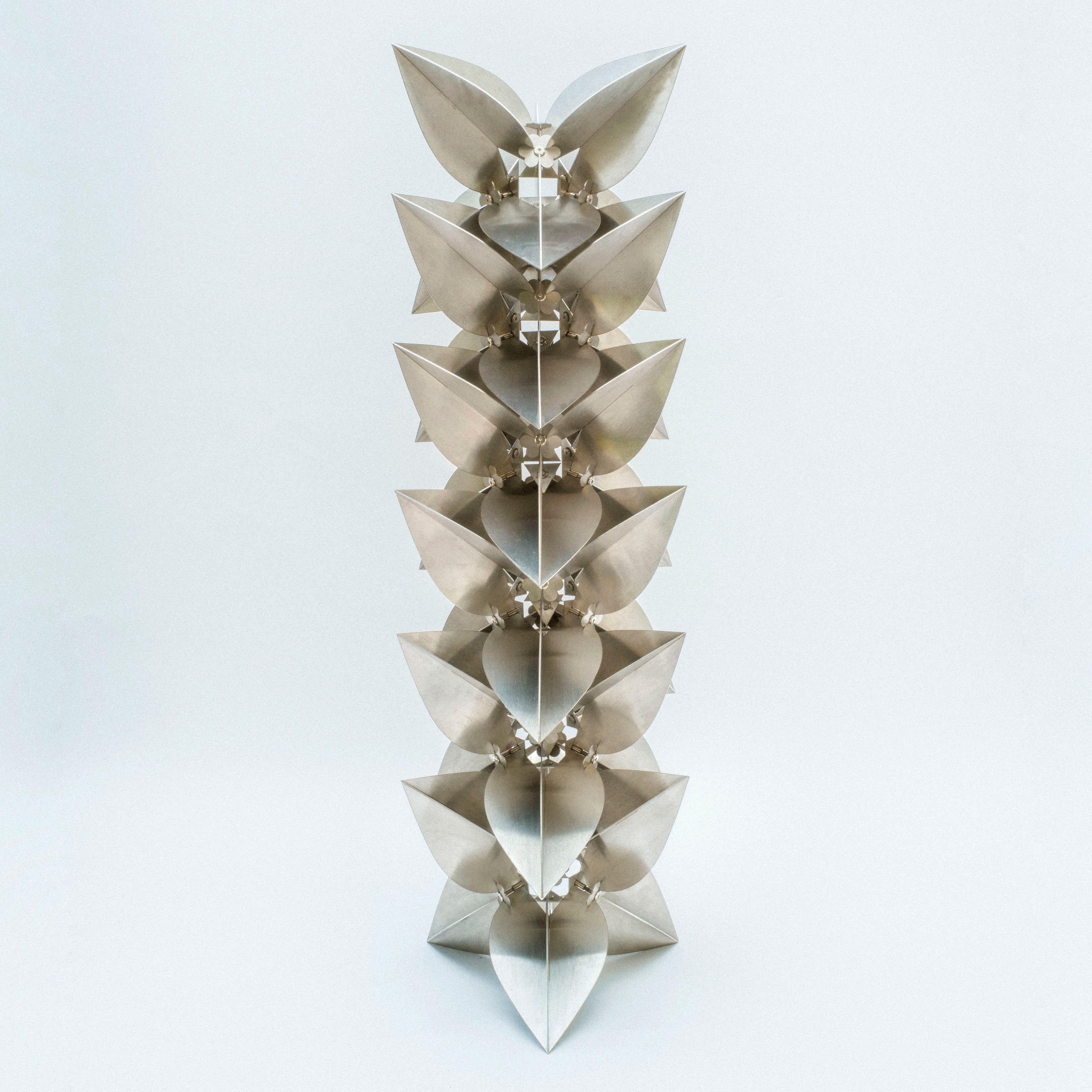 Mexican Bugambilia, Multifunctional Geometric Stainless Steel Modular Sculpture For Sale