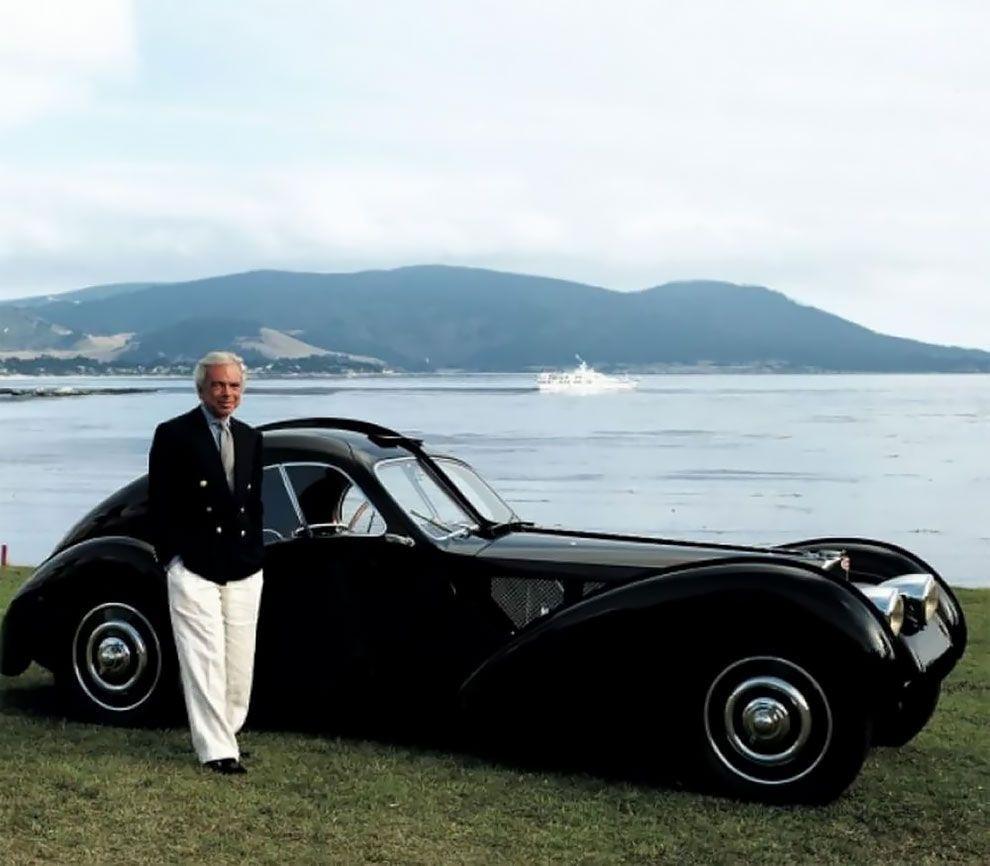 Italian Bugatti 57 SC Atlantic Crystal Model Car, same as the Ralph Lauren Collection  For Sale
