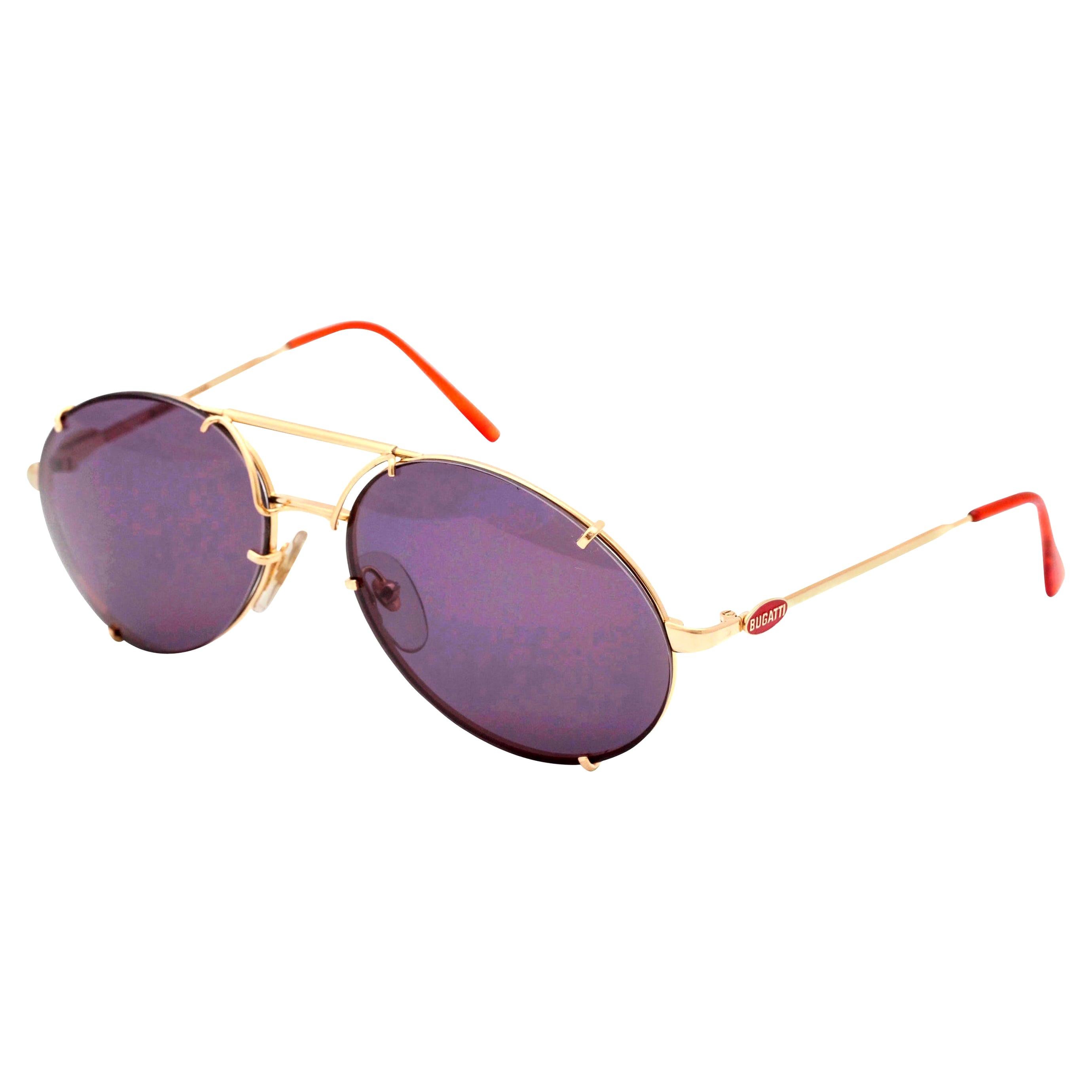 Bugatti Aviator Vintage Sunglasses 65359 For Sale