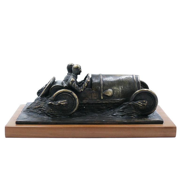Neoclassical Bugatti bronze race car