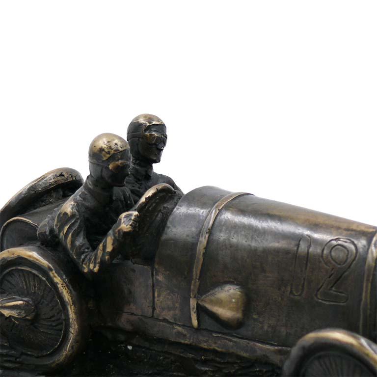 Bronze Bugatti bronze race car