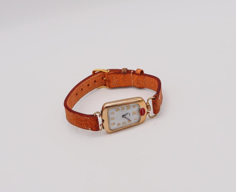 Bugatti By Mido 1930 Art Deco Radiator Shape Enamel Orologio da