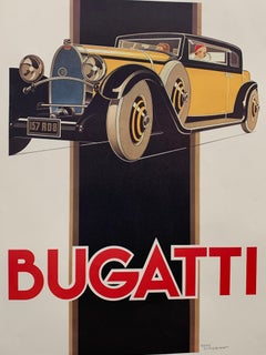 Bugatti Poster by Rene Vincent for Bedos, Paris, 1960s