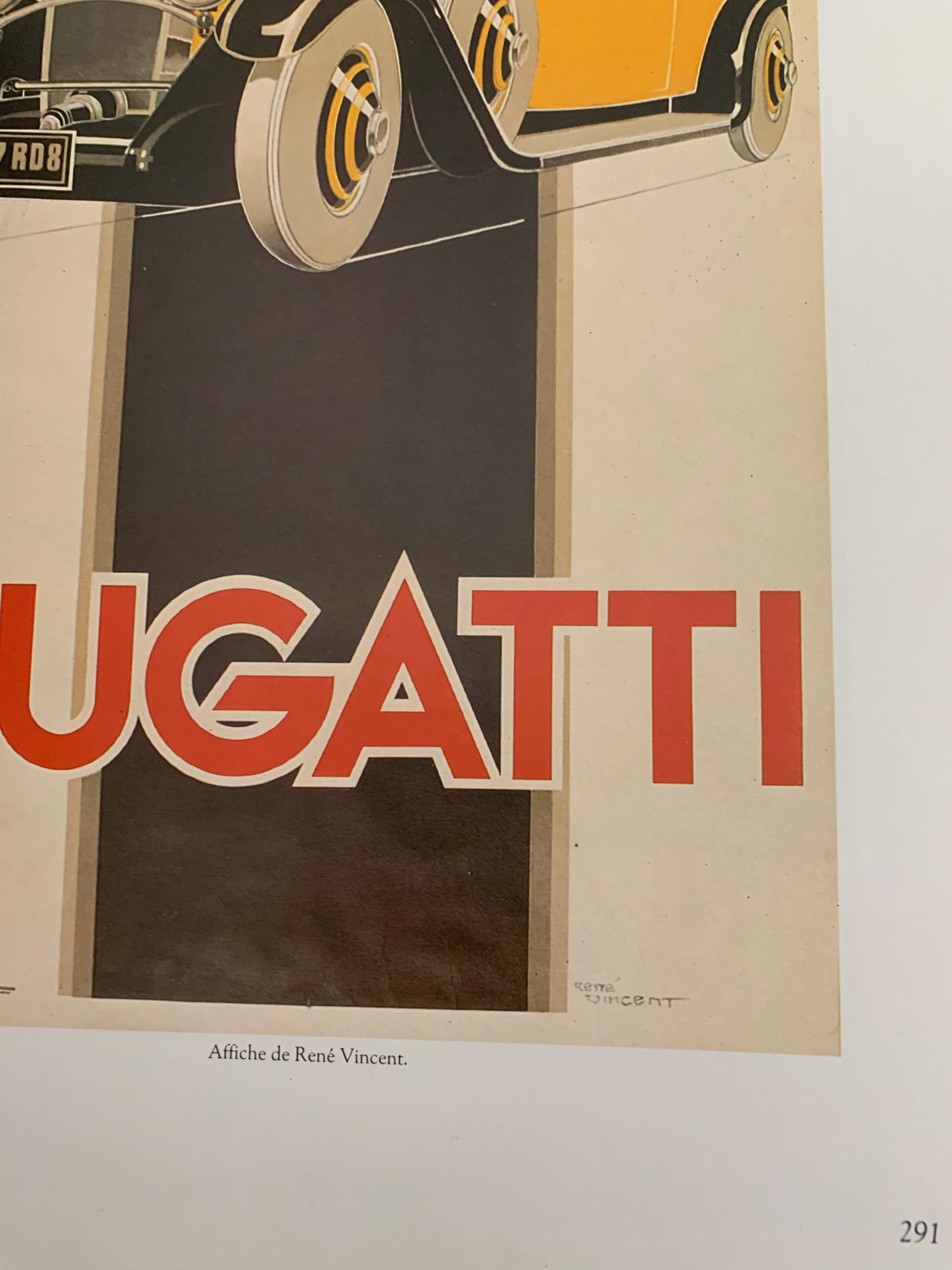 Póster Bugatti de Rene Vincent para Bedos, París, años 60 en venta 1