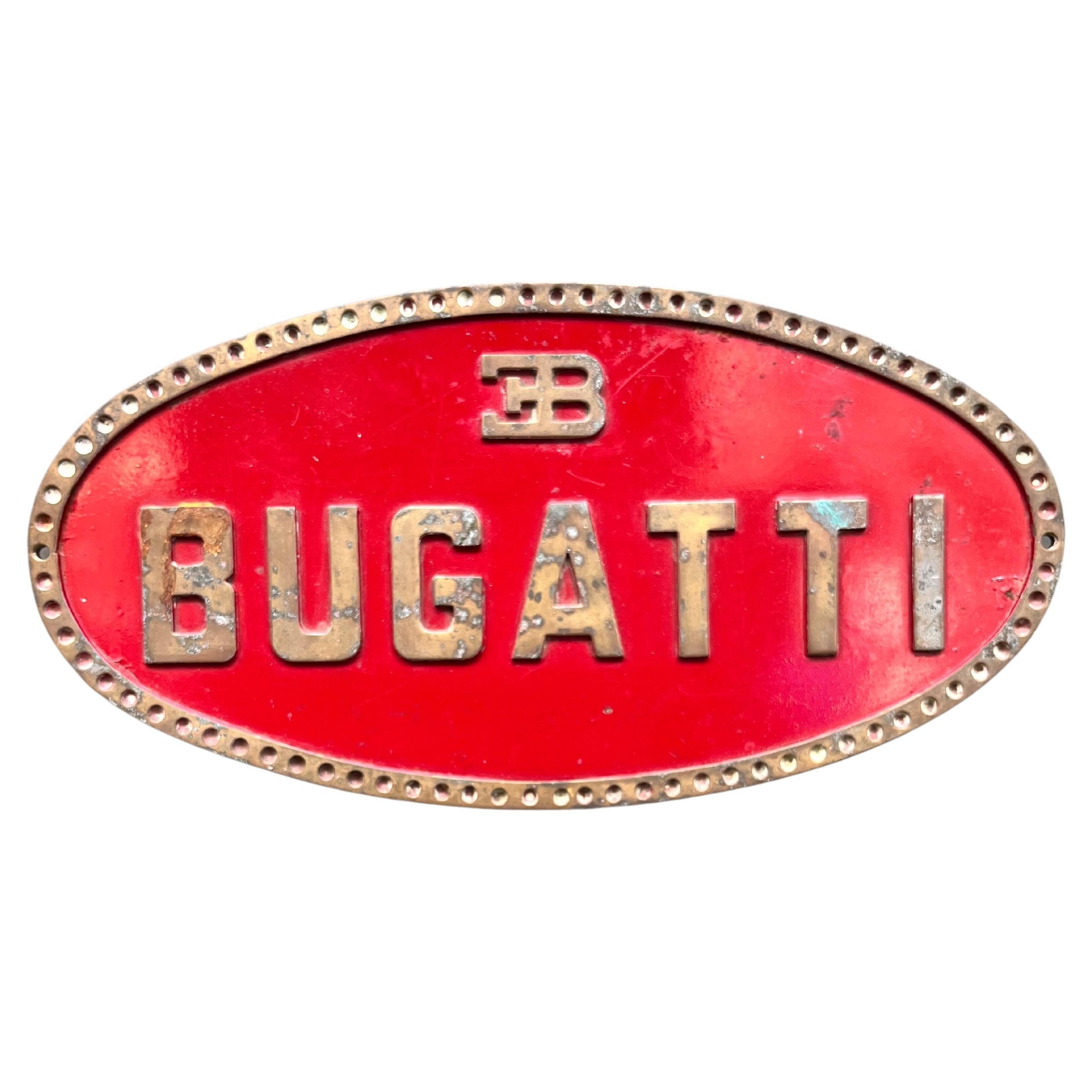 Cast BUGATTI sign