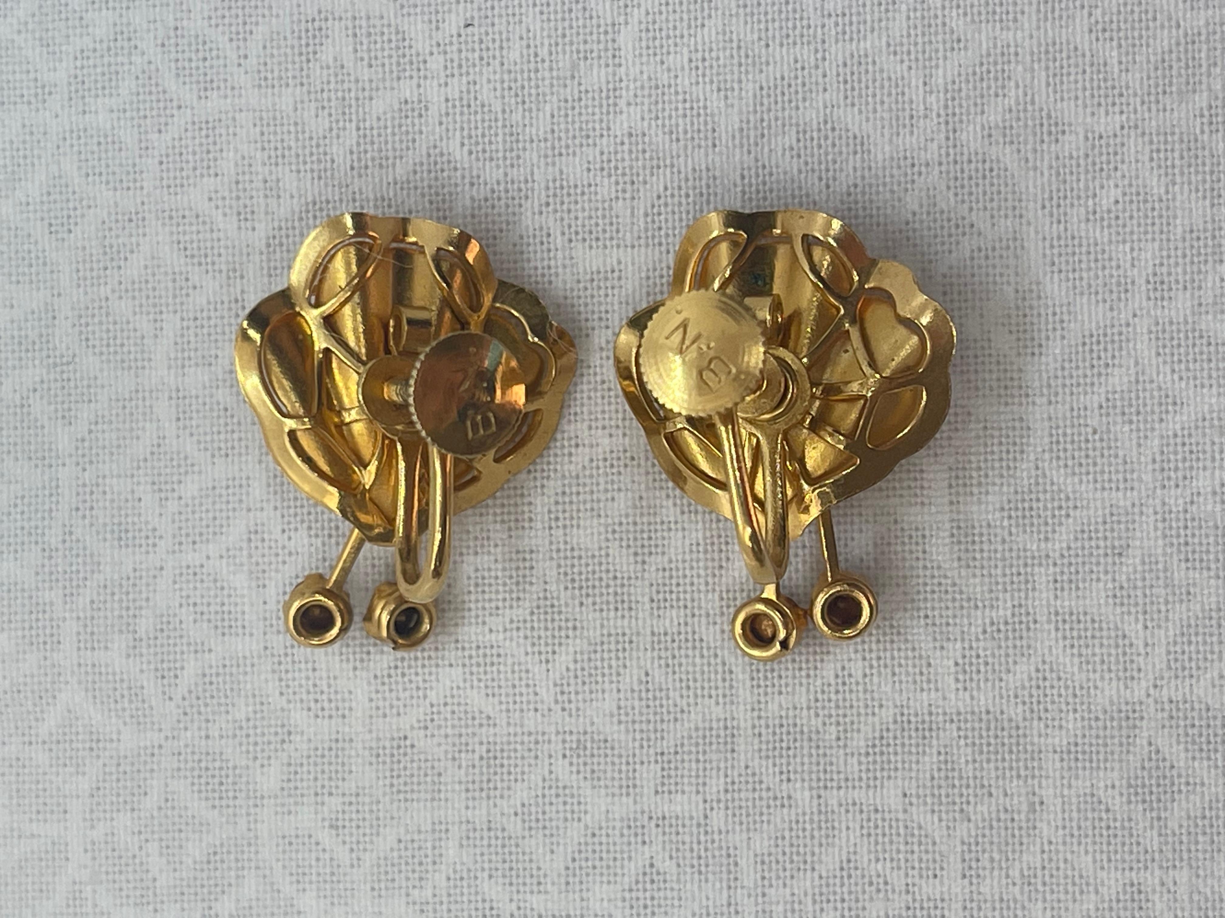 Modernist Bugbee & Niles Matching Earrings and Brooch Set Circa. 1955s - 1959 For Sale