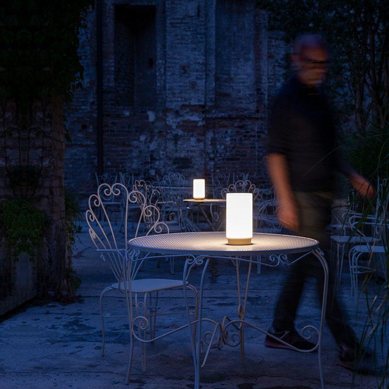 Italian Bugia table lamp in Matt White by Davide Groppi For Sale