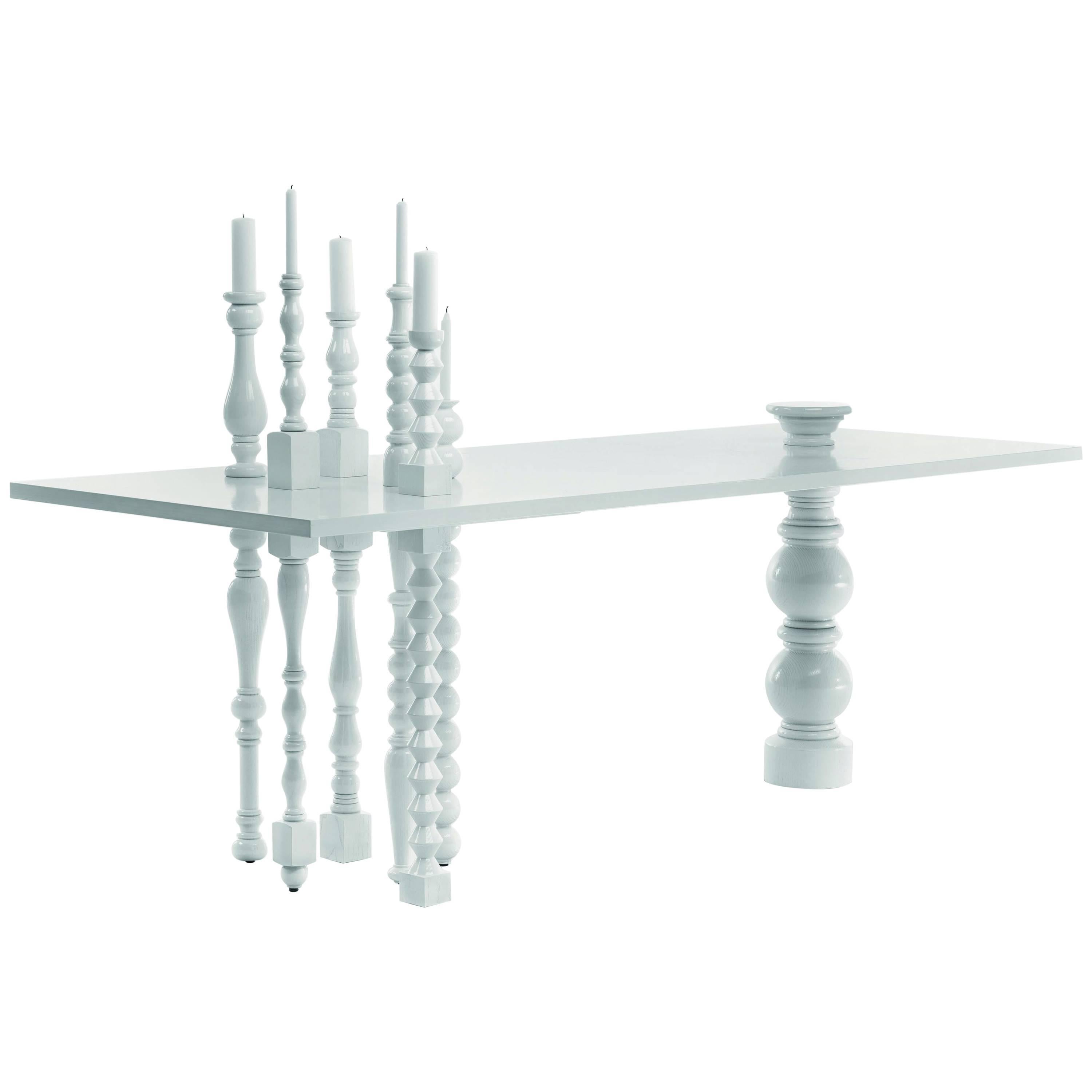 Bugie Table in White Finish by Annebet Philps & Mogg For Sale