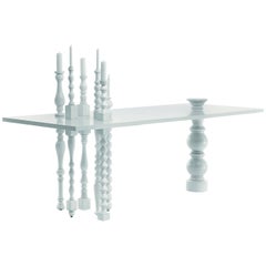 Bugie Table in White Finish by Annebet Philps & Mogg