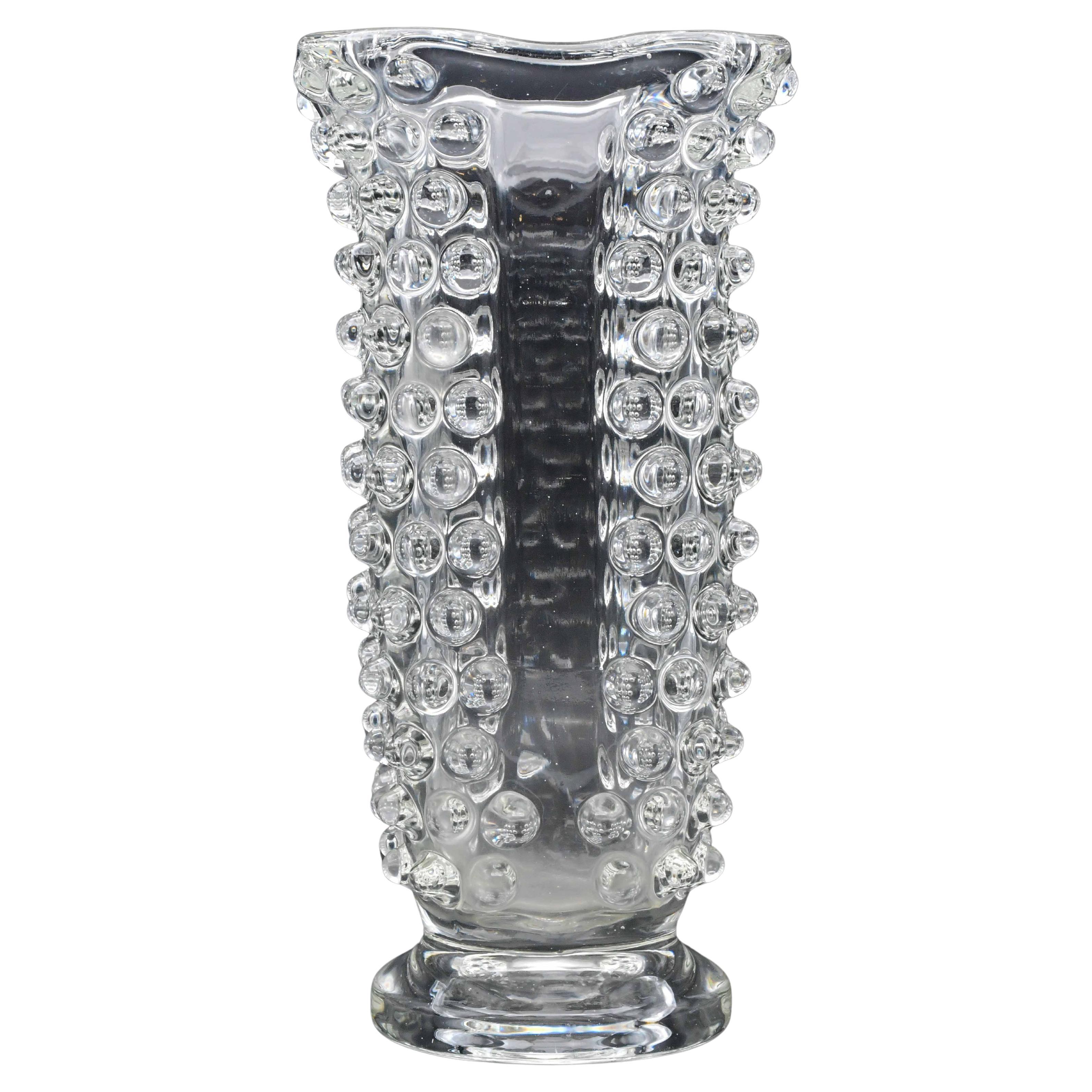 Bugnato Murano Glass Italian Rostrato Vase by Barovier 
Toso, 1960s For Sale