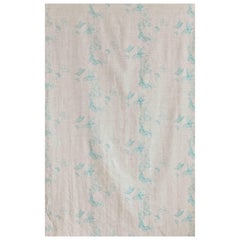 'Bugs & Butterflies' Contemporary, Traditional Fabric in Ice Blue