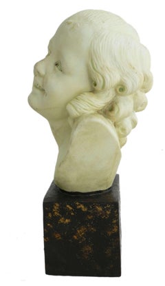 Französische Art-déco-Skulptur „Büste eines jungen Mädchens“ von Bohumil Rezl, um 1930