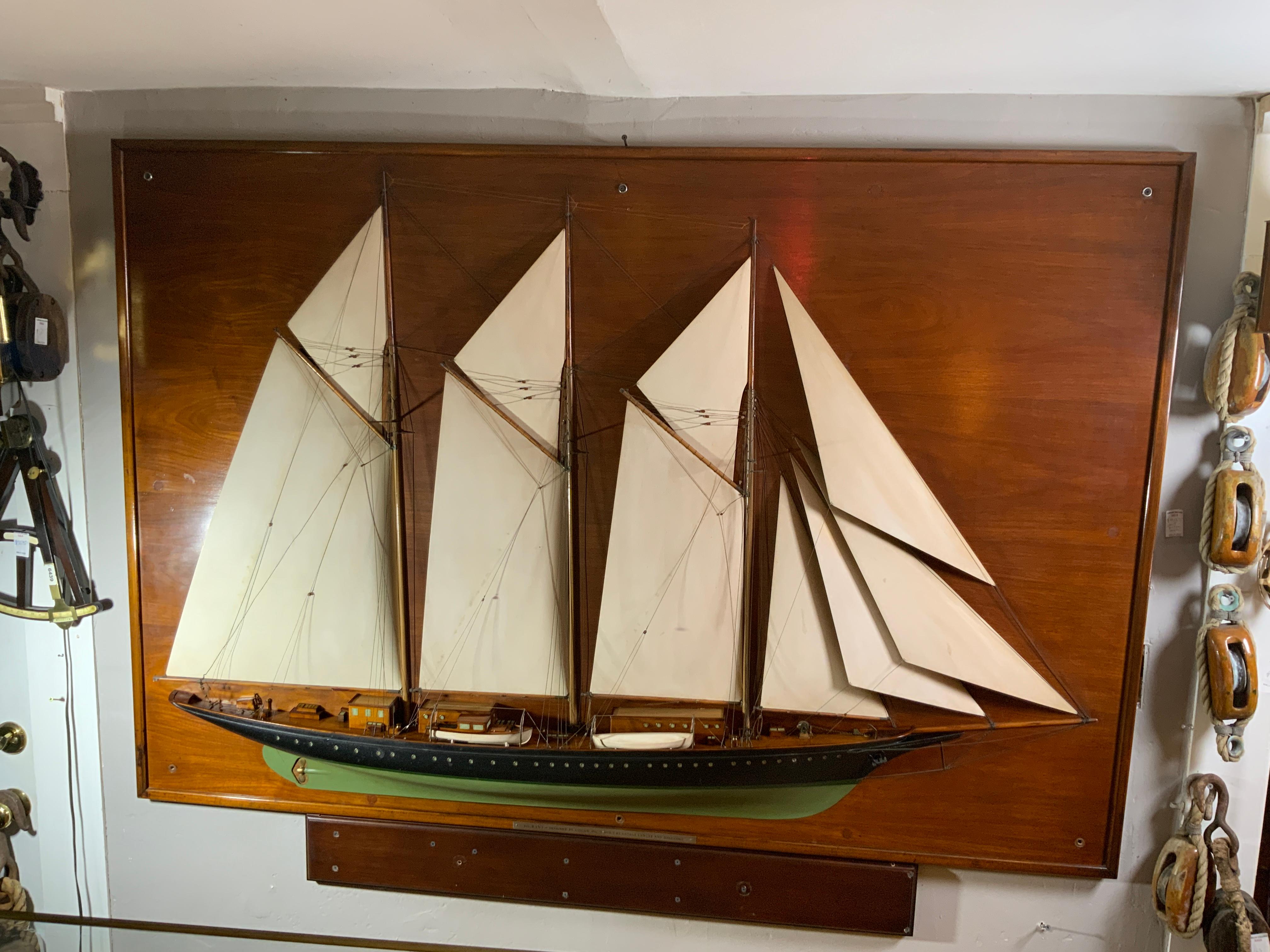 Builder’s Half Model of the Schooner Yacht Migrant For Sale 12