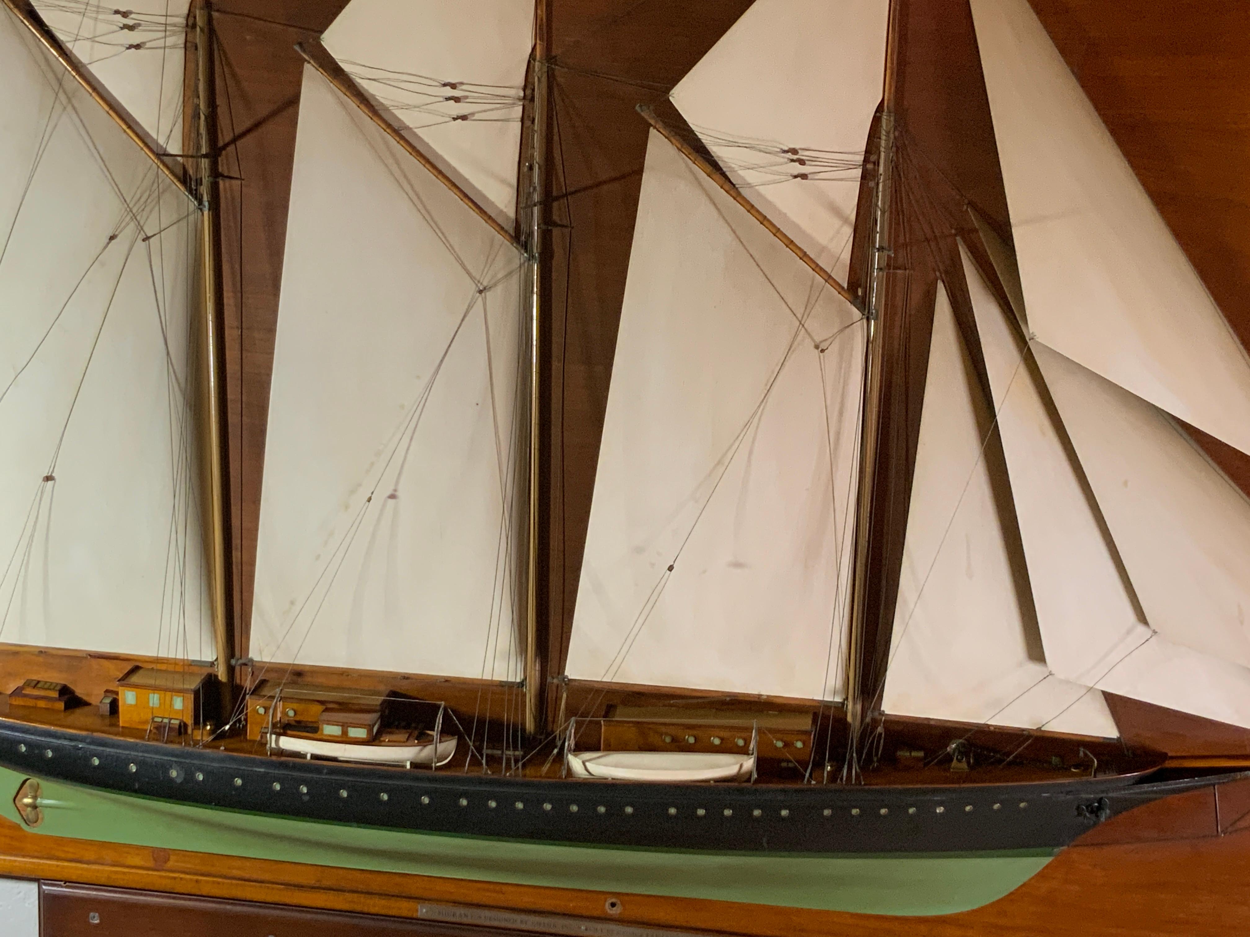 Builder’s Half Model of the Schooner Yacht Migrant For Sale 13