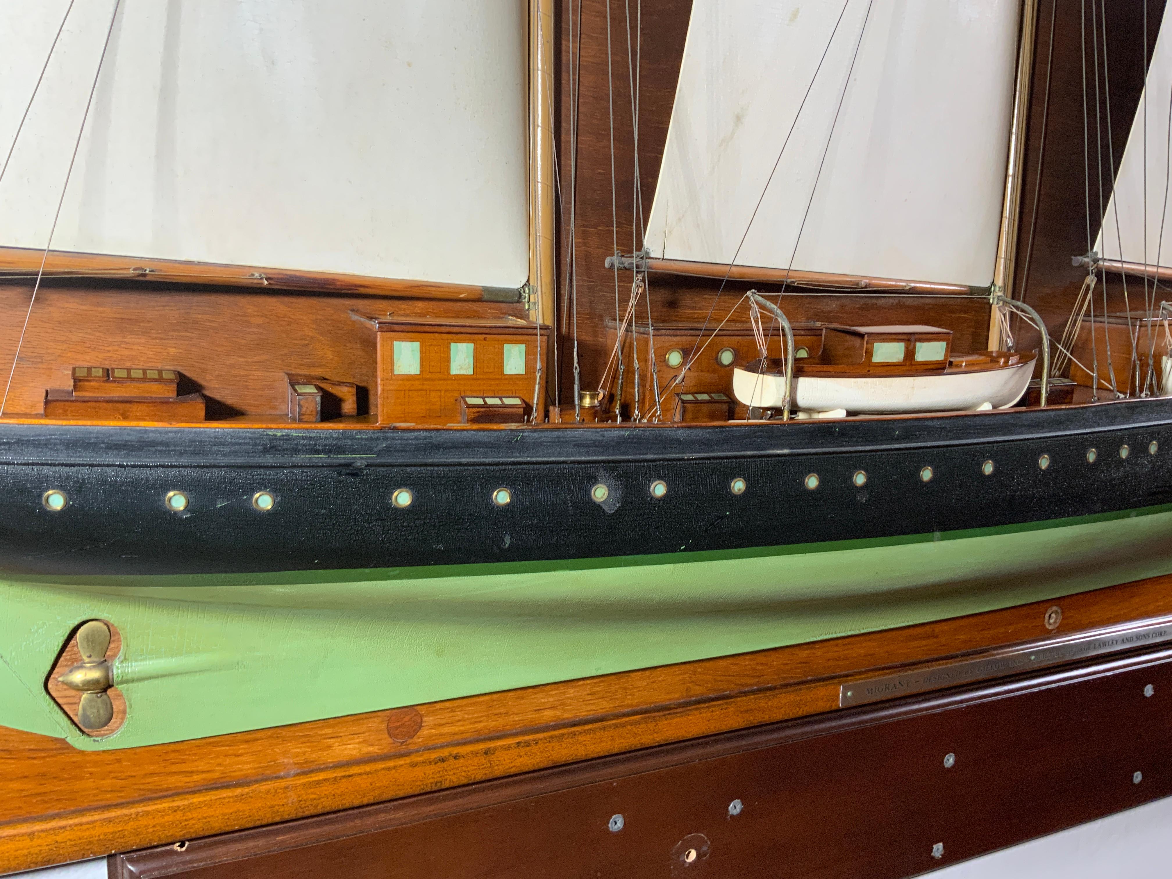 Builder’s Half Model of the Schooner Yacht Migrant For Sale 3