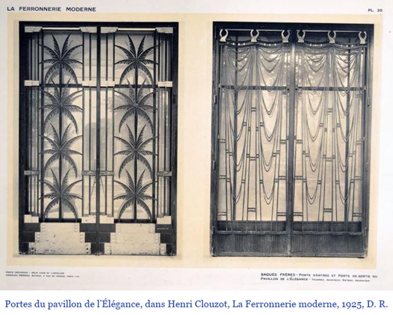 Early 20th Century Armand Albert RATEAU (création) Baguès FRÈRES (exécution) double-porte Art déco For Sale