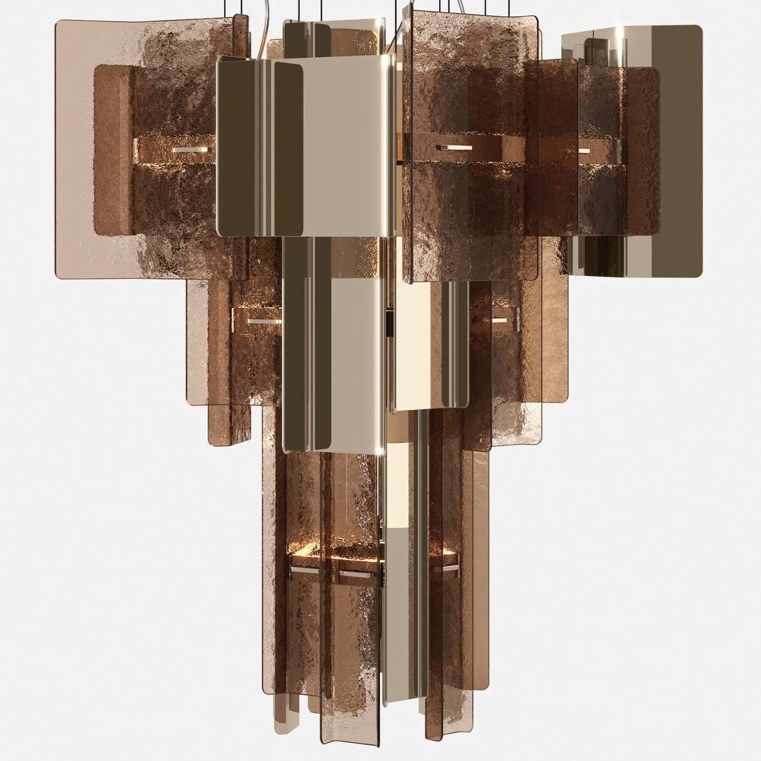 Sospensione in vetro bronzato per edifici In condizioni Nuovo in vendita a Paris, FR