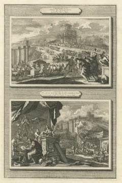 Building of Solomon's Temple and Its Golden Altar, Pieter Mortier, circa 1700