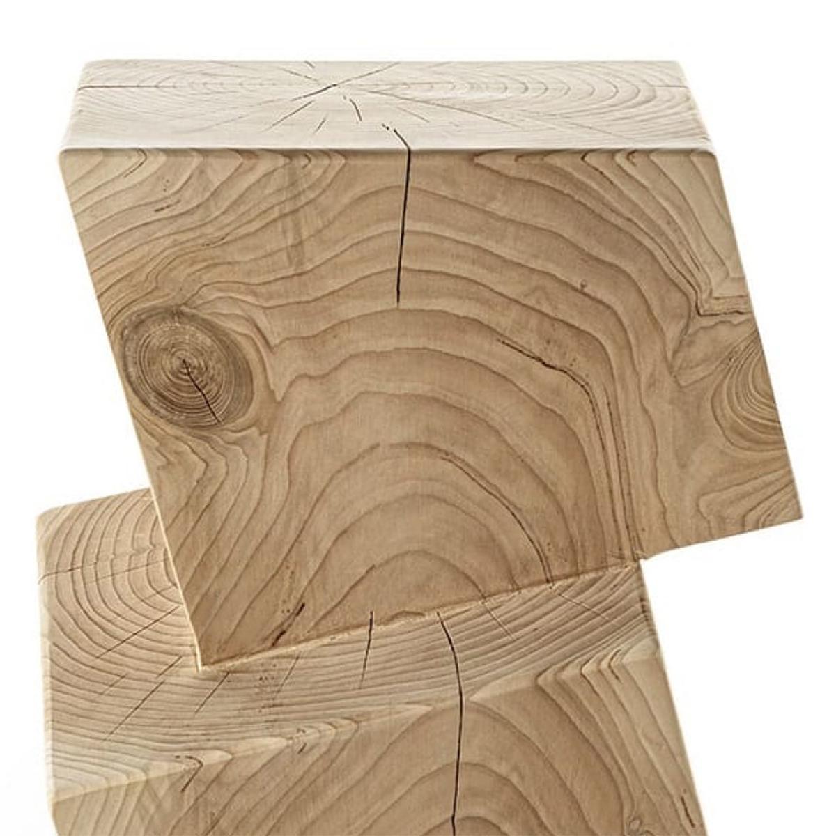 Italiano Sgabello in cedro da incasso in vendita