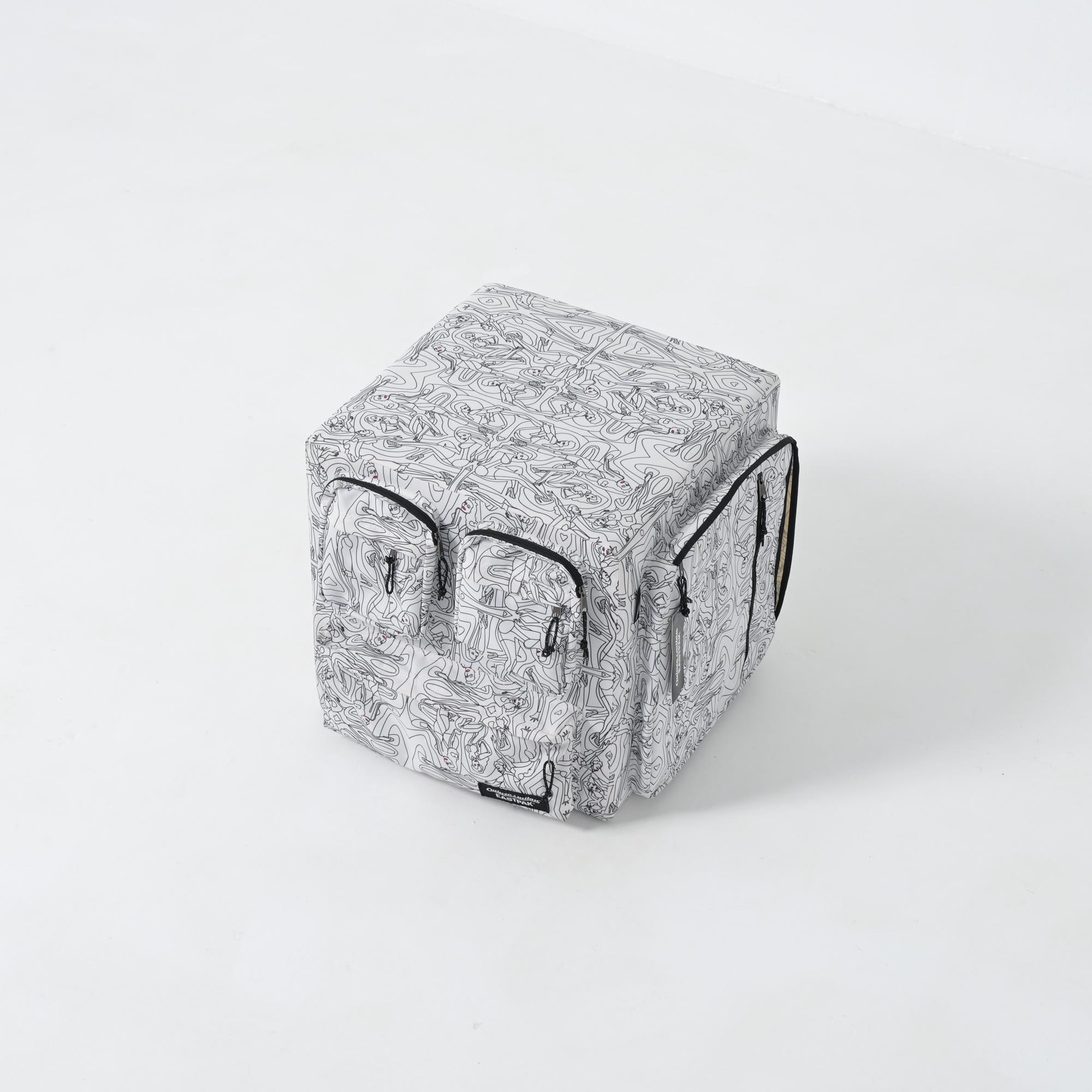 This backpack stool designed by Quinze 
Milan for Eastpak was first previewed in 2010 at the Salone del Mobile in Milan.
The designer furniture brand Quinze 
Milan has teamed up with the famed backpack manufacturer Eastpak on a special