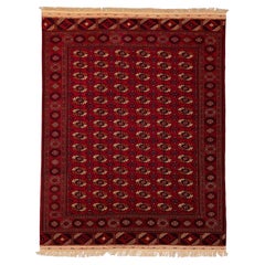 Traditioneller Türkischer Bukara-Teppich mit geometrischem Muster aus Bukara