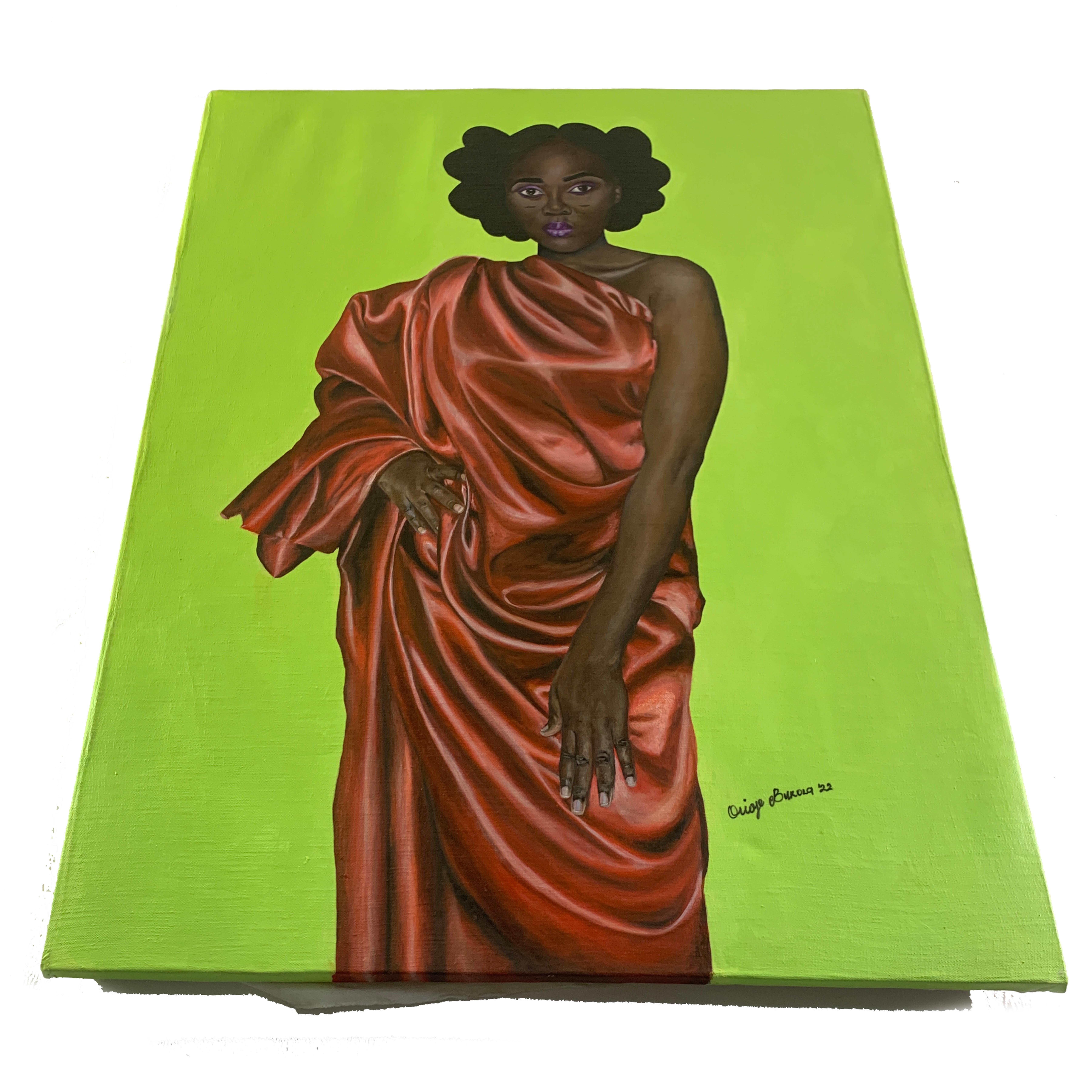 African Woman Essence - Zeitgenössisches figuratives Porträt einer schwarzen Schönheit im Angebot 7