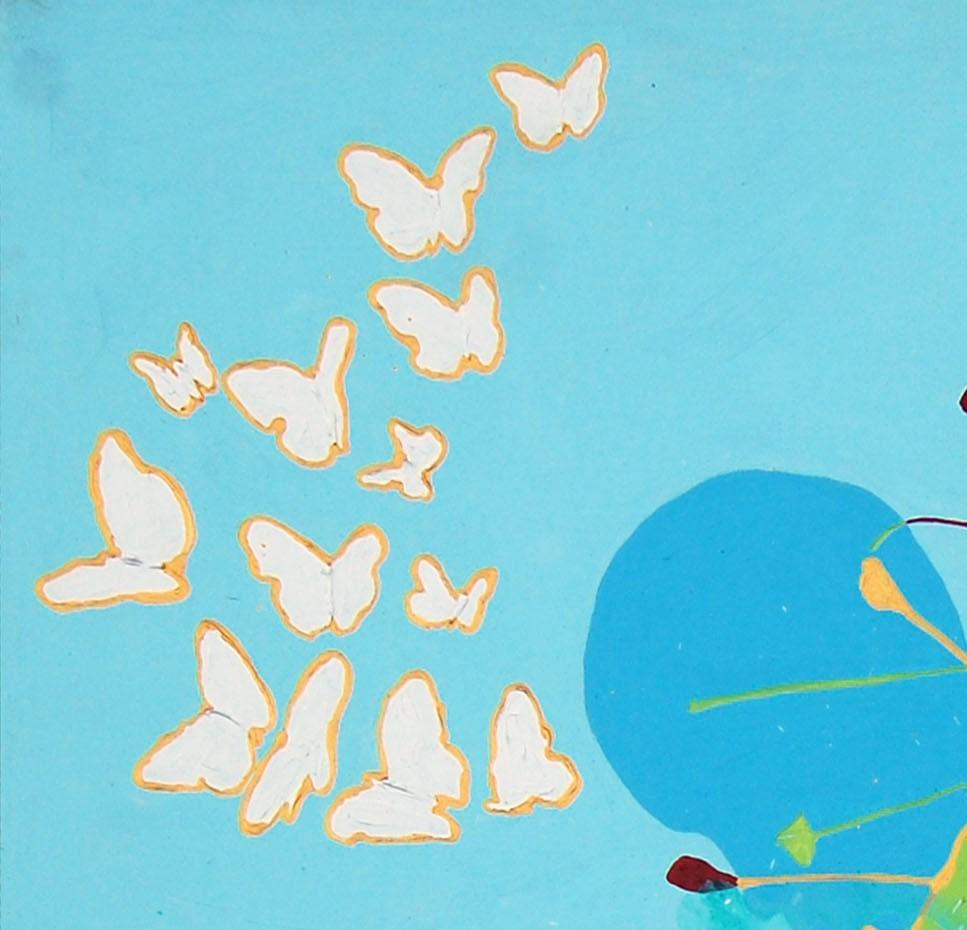 Akogun - Contemporary Abstract minimalistic modern painting by Bukola Orioye For Sale 1