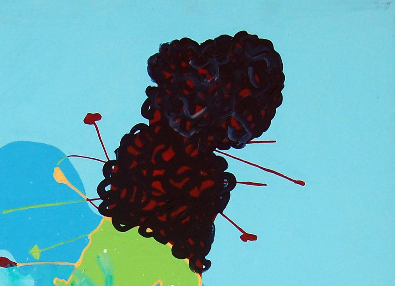 Akogun - Contemporary Abstract minimalistic modern painting by Bukola Orioye For Sale 2