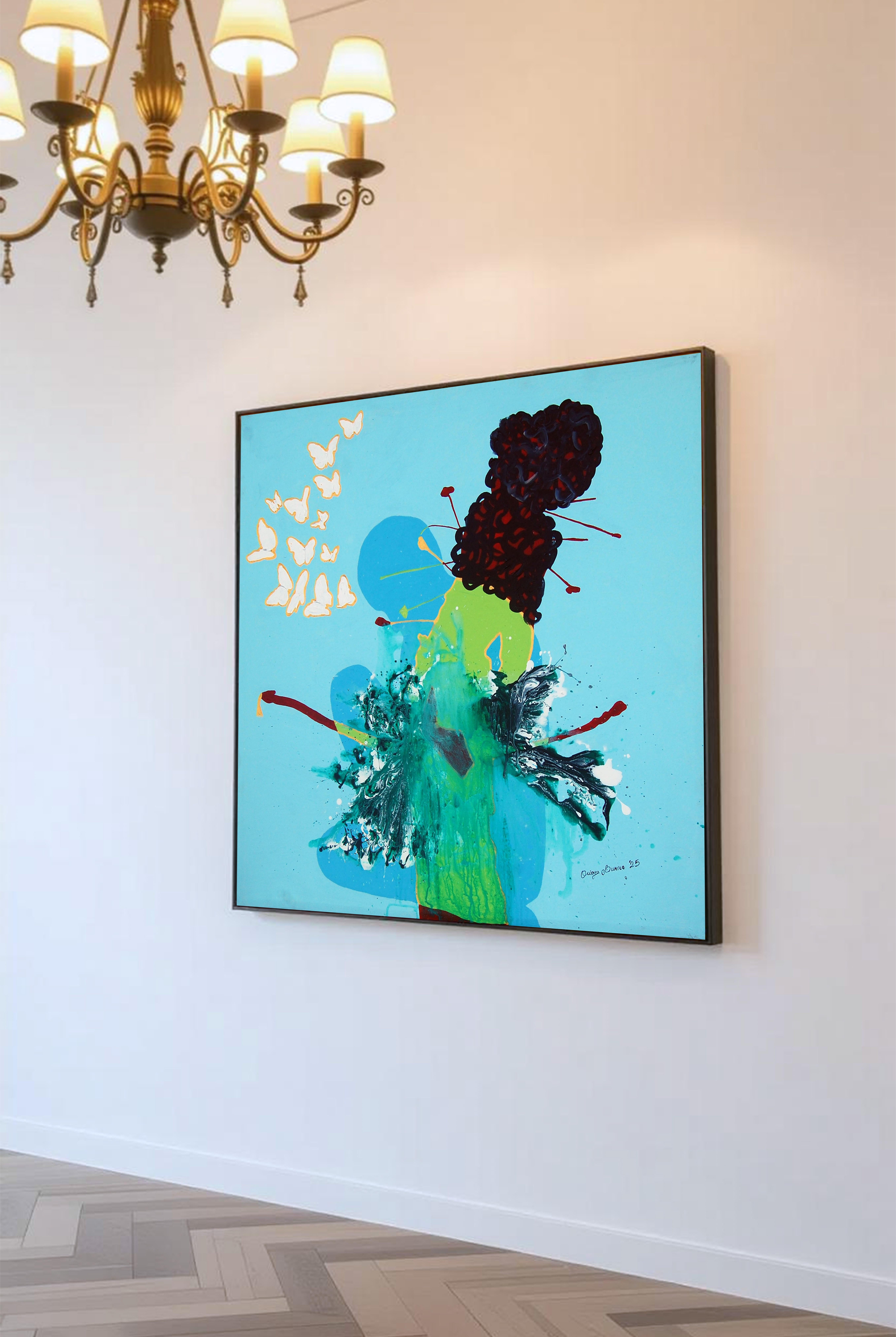 Akogun - Contemporary Abstract minimalistic modern painting by Bukola Orioye For Sale 7