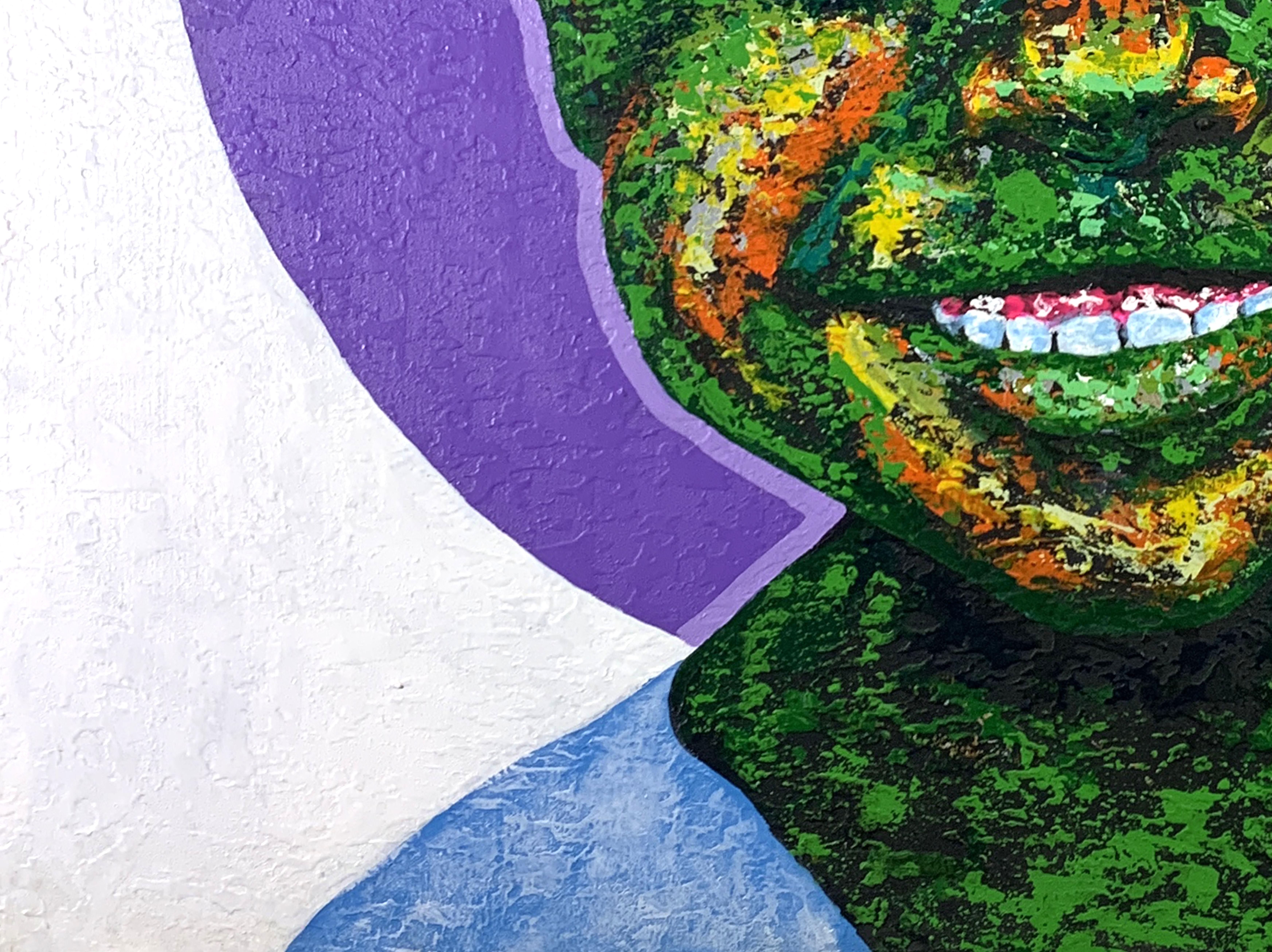 Divinity (Radiant Innocence) - Contemporary Portrait of a Joyful Smiling Child - Black Portrait Painting by Bukola Orioye